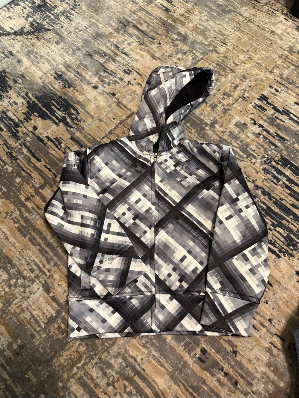 Hurley Black Sherpa-Lined Coat